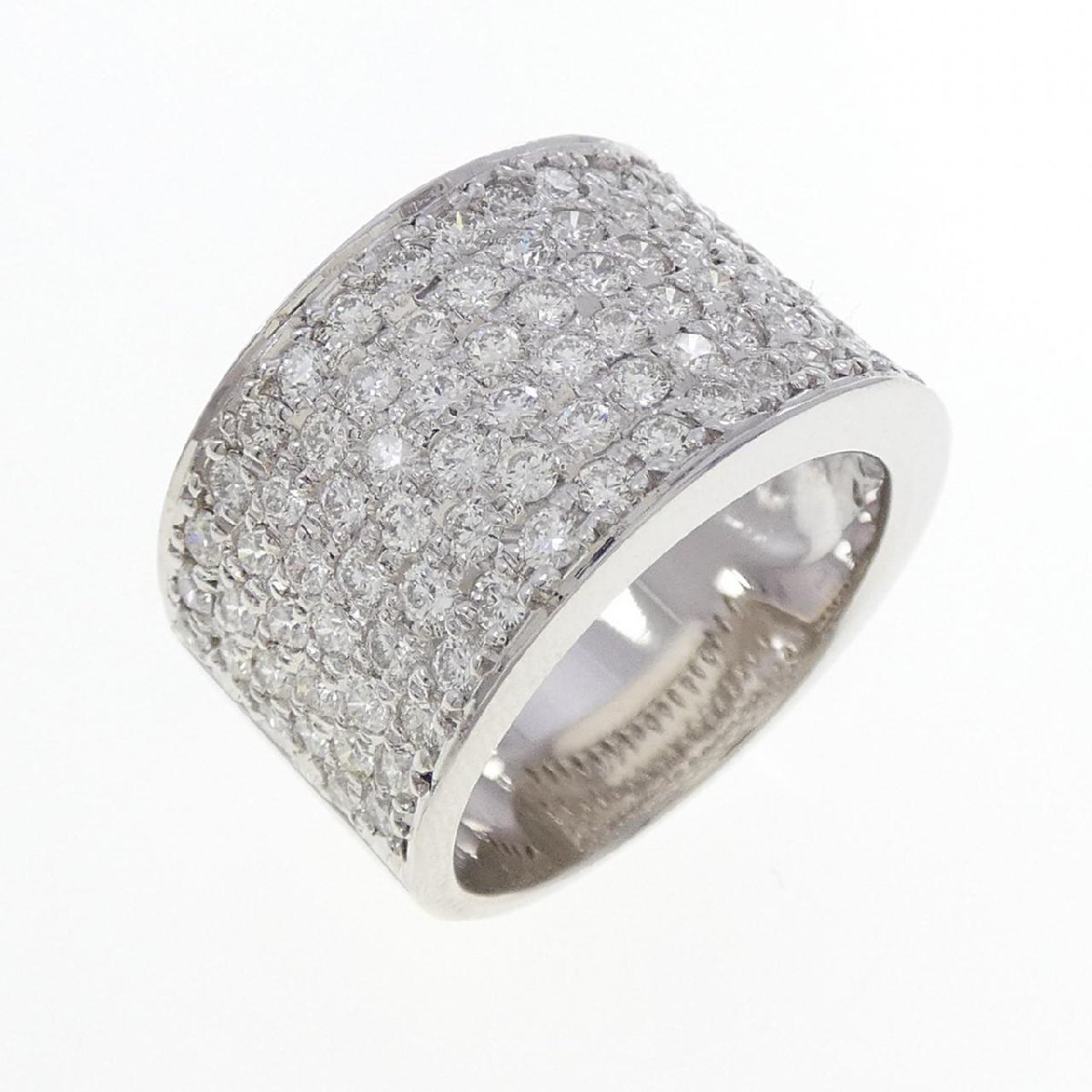 K18WG パヴェ ダイヤモンド リング 1.75CT