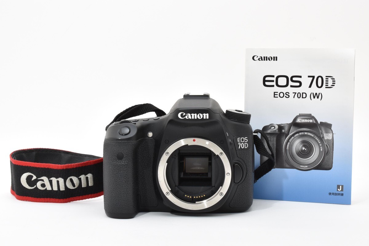 ★極美品★ Canon EOS 70D キャノン キヤノン デジタル一眼レフ カメラ ボディ ストラップ付き C8
