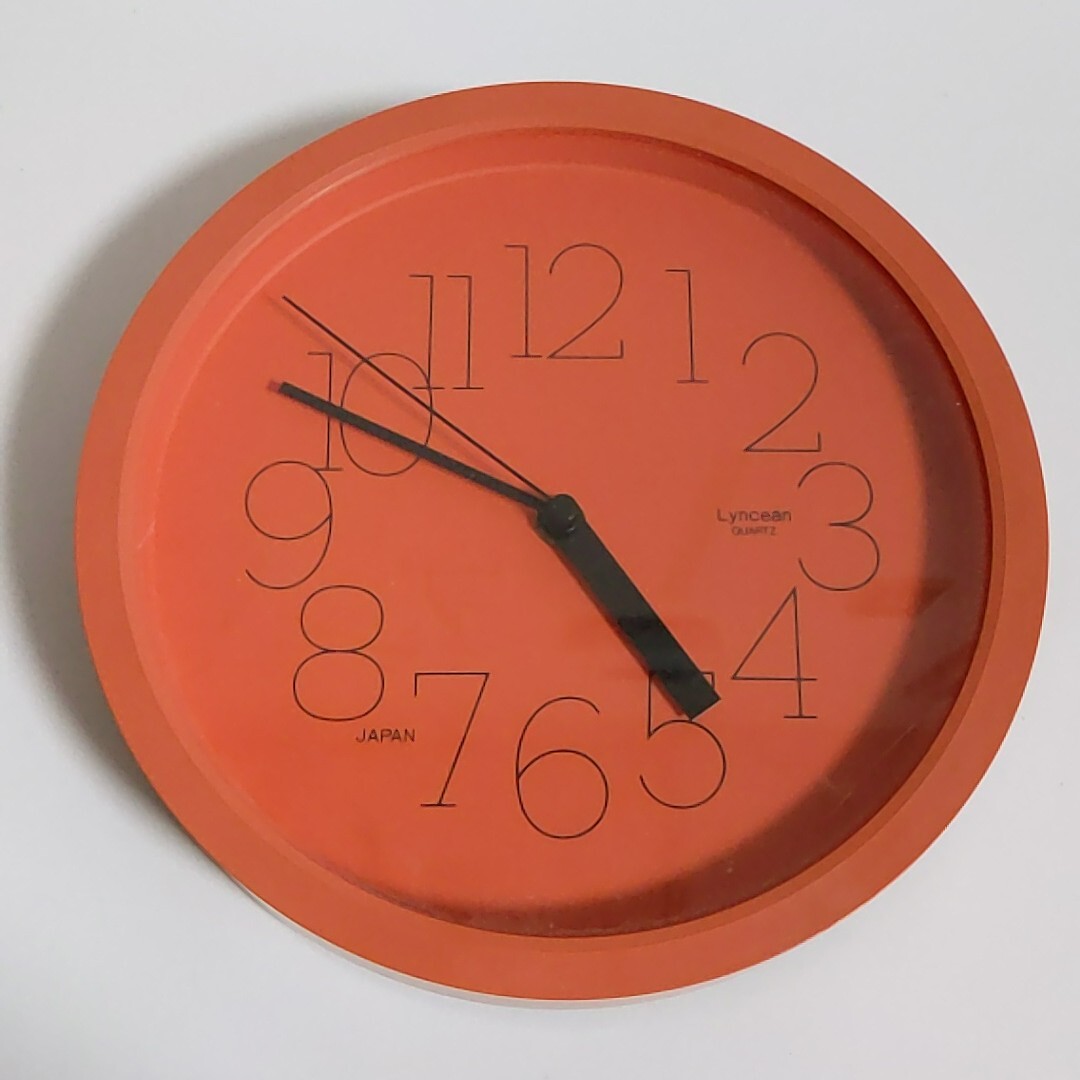 WAKITA ワキタハイテクス Lyncean 壁掛け時計 アナログ オレンジ