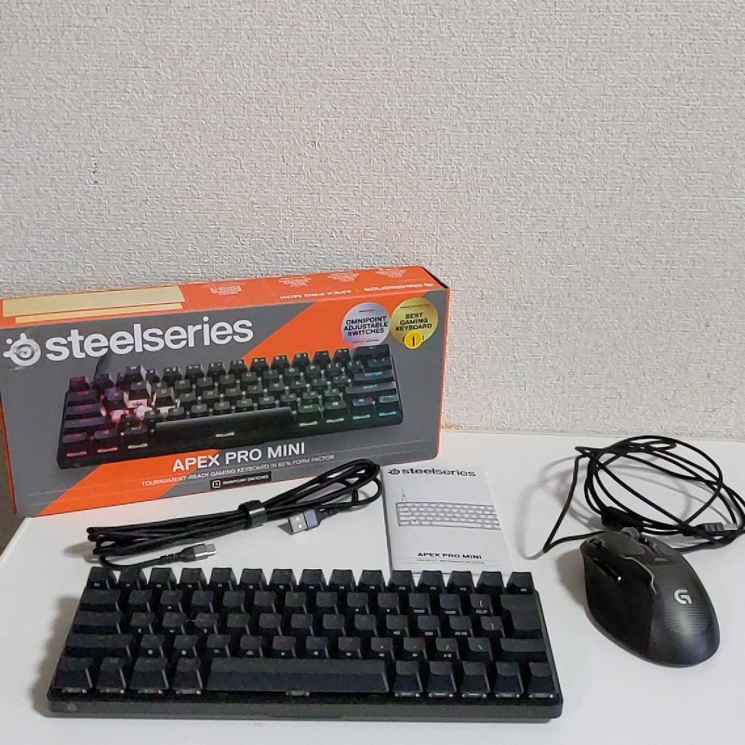 SteelSeries Apex Pro Mini JP 日本語配列 有線 テンキーレスメカニカルゲーミングキーボード ロジクール　Logicool　G500S マウス