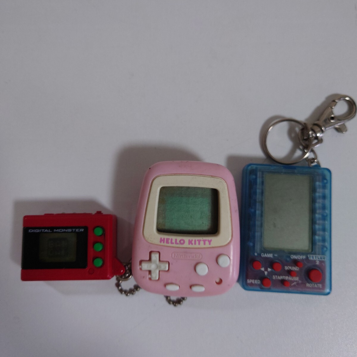  デジモンミニ mini レッド　ポケットハローキティ　万歩計　テトリス2 Tetris　デジタルモンスター　 当時物 携帯ゲーム セット