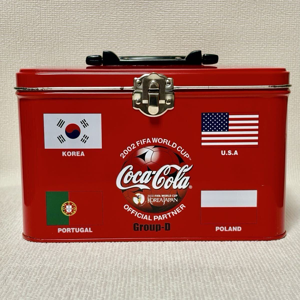 【Vintage】コカコーラ FIFA 日韓 サッカー ワールドカップ 2002 記念 缶 バッグ ボックス 小物入れ コカ・コーラ ヴィンテージ Coca-Cola