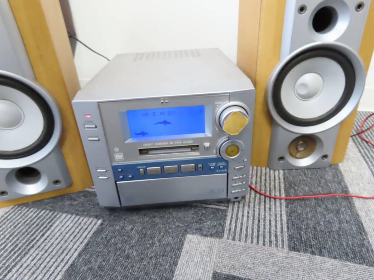 通電確認済み 動作未確認 Victor CA-MXS5MD ミニコンポ CD MD FM/AM スピーカー２基 ビクター 激安1円スタート