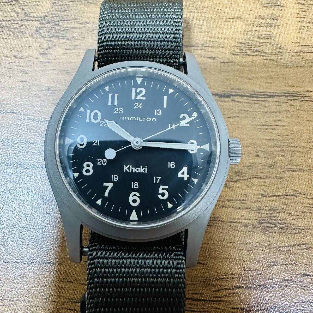 【完動品】 【美品】 HAMILTON Khaki 手巻き ミリタリー ハミルトン カーキ 軍用時計 腕時計 アンティーク ビンテージ 9415A (231)