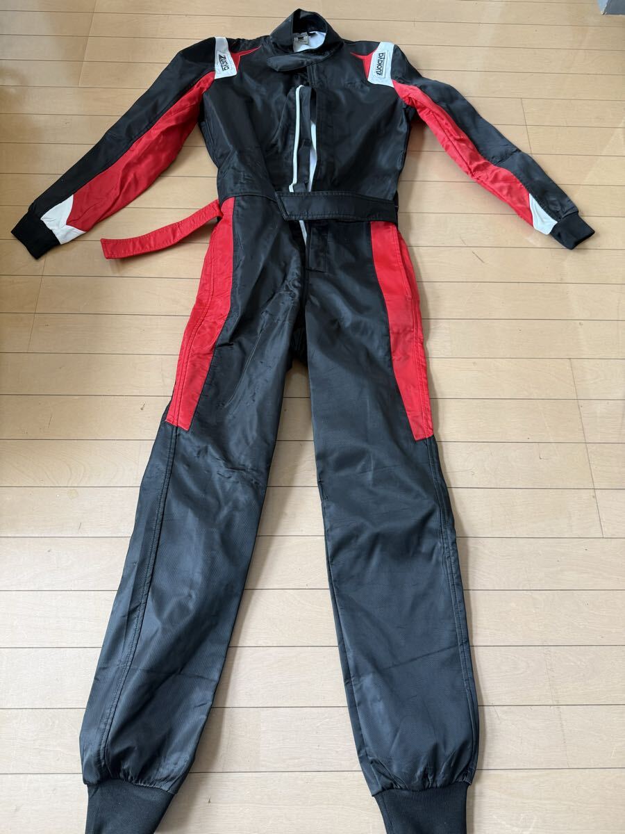 カートレーシングスーツ ワンピース トラックレーシングスーツ カートスーツ ブラック XS