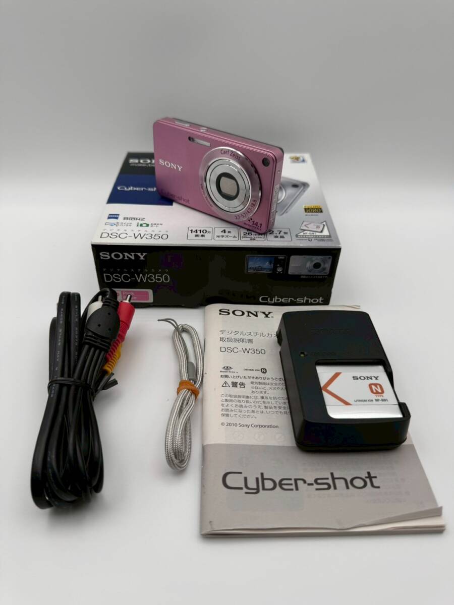 ☆極上美品【SONY】Cyber-Shot DSC-W350 ピンク サイバーショット ソニー 管 : EN5959