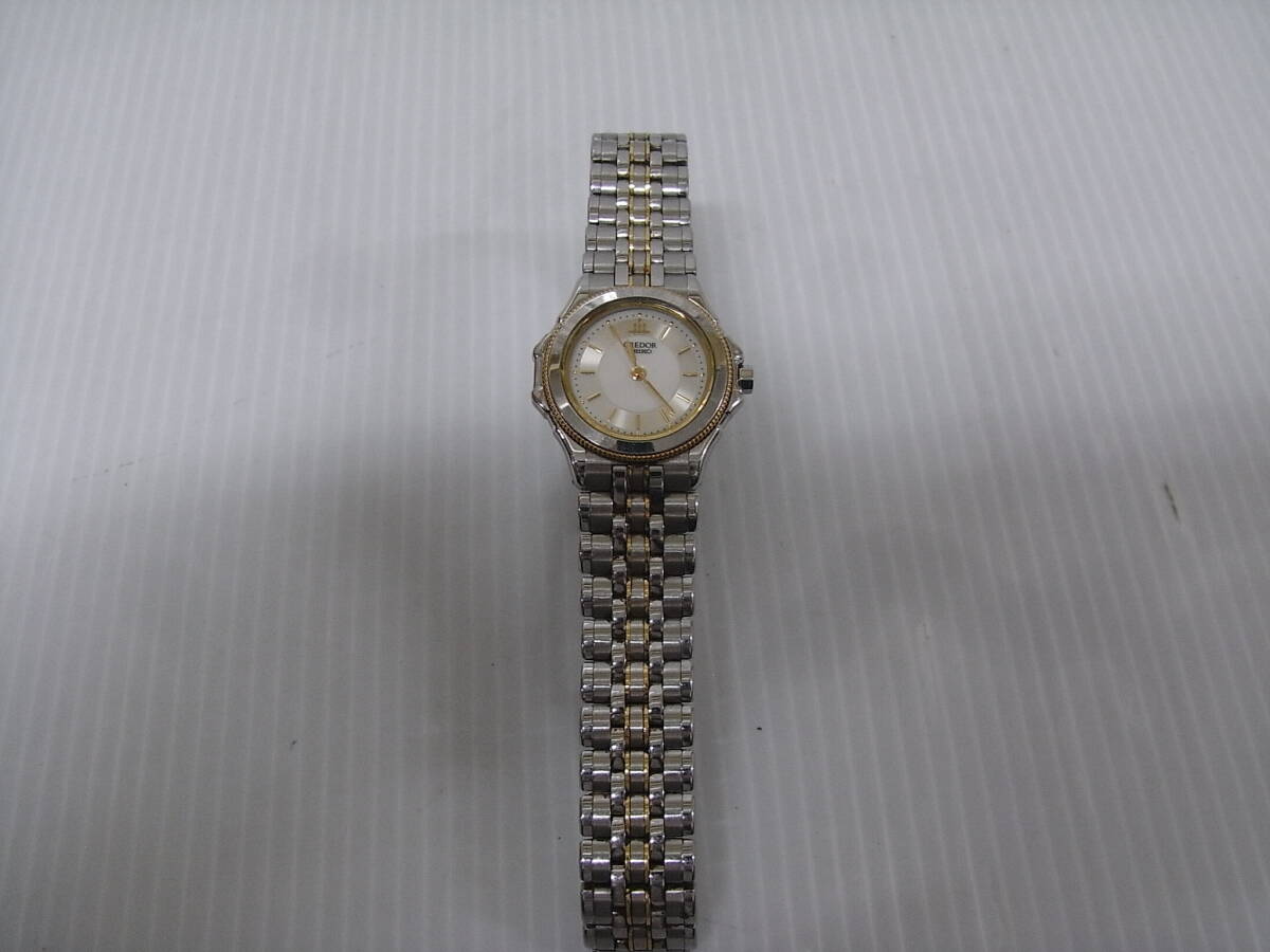 I2724　セイコー　クレドール　パシフィーク　4J81-0A30　820067　クォーツ　不動　18KT/SS