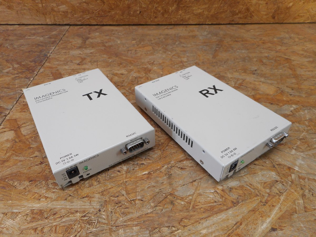 ◎【通電のみ確認】IMAGENICS CRO-DCE4TX／CRO-DCE4RX2 DVIツイストペア伝送器 DVI CAT5e/6 トランスミッター 現状品◎Z-3714