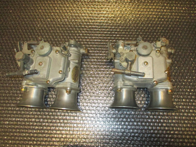 希少ゴールドソレックス44・4型・SOLEX　当時物　ファンネル付き　極上　2基　検）旧車　510　サニトラ　L4・L16型・ハコスカ・S30Z・SR311