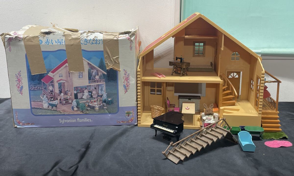 140.No.40 当時物 シルバニアファミリー　現状ジャンク　赤い屋根のおおきなおうち