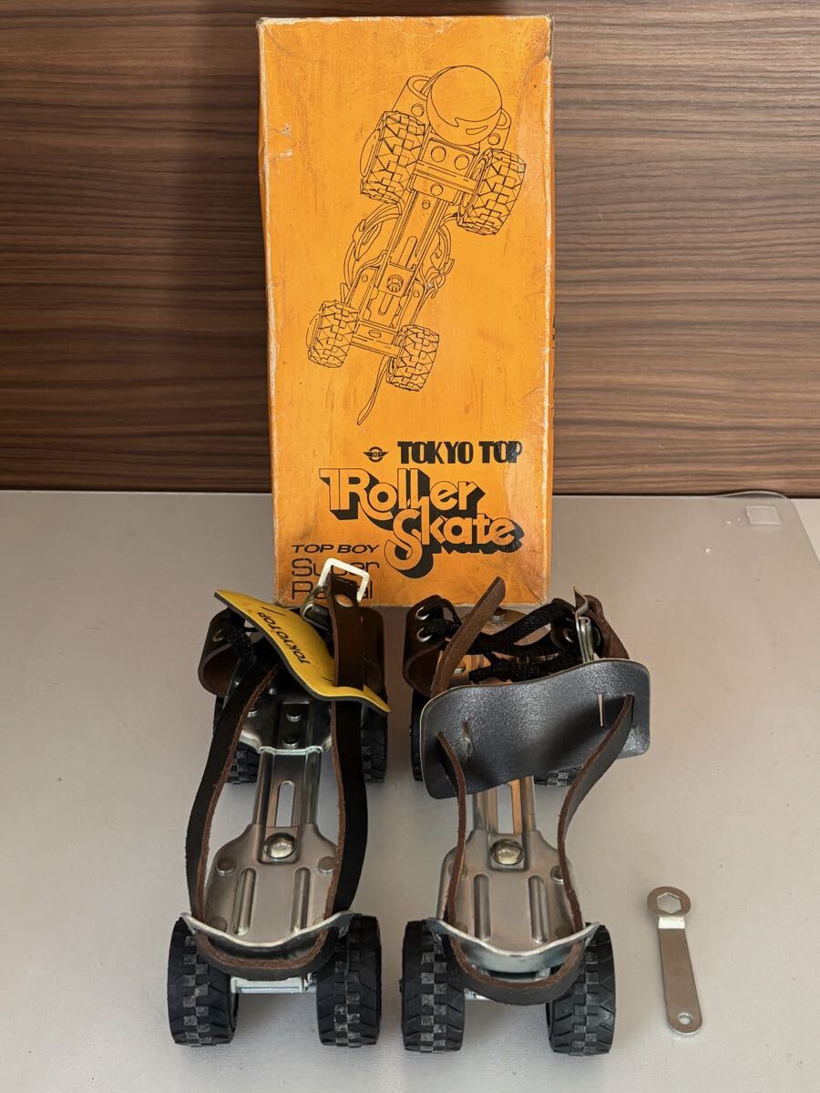 80.3.3.7 お5 TOKYO TOP ローラースケート　当時物　外箱付き　詳細未確認ジャンク
