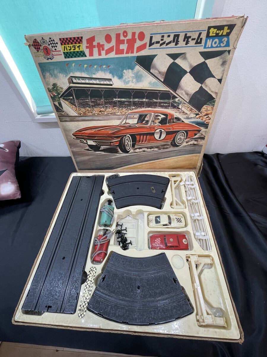 140.3.10.12 旧バンダイ　詳細未確認ジャンク 当時物 昭和レトロ　 チャンピオンレーシングゲーム