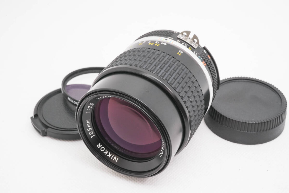 [現状品] Nikon AIS NIKKOR 105mm F2.5　105/1:2.5　ニコン　AISニッコール　MFレンズ 単焦点レンズ 