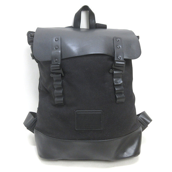 d■ガストンルーガ/GASTON LUGA リュックサック デイパック BAG/黒■34【中古】