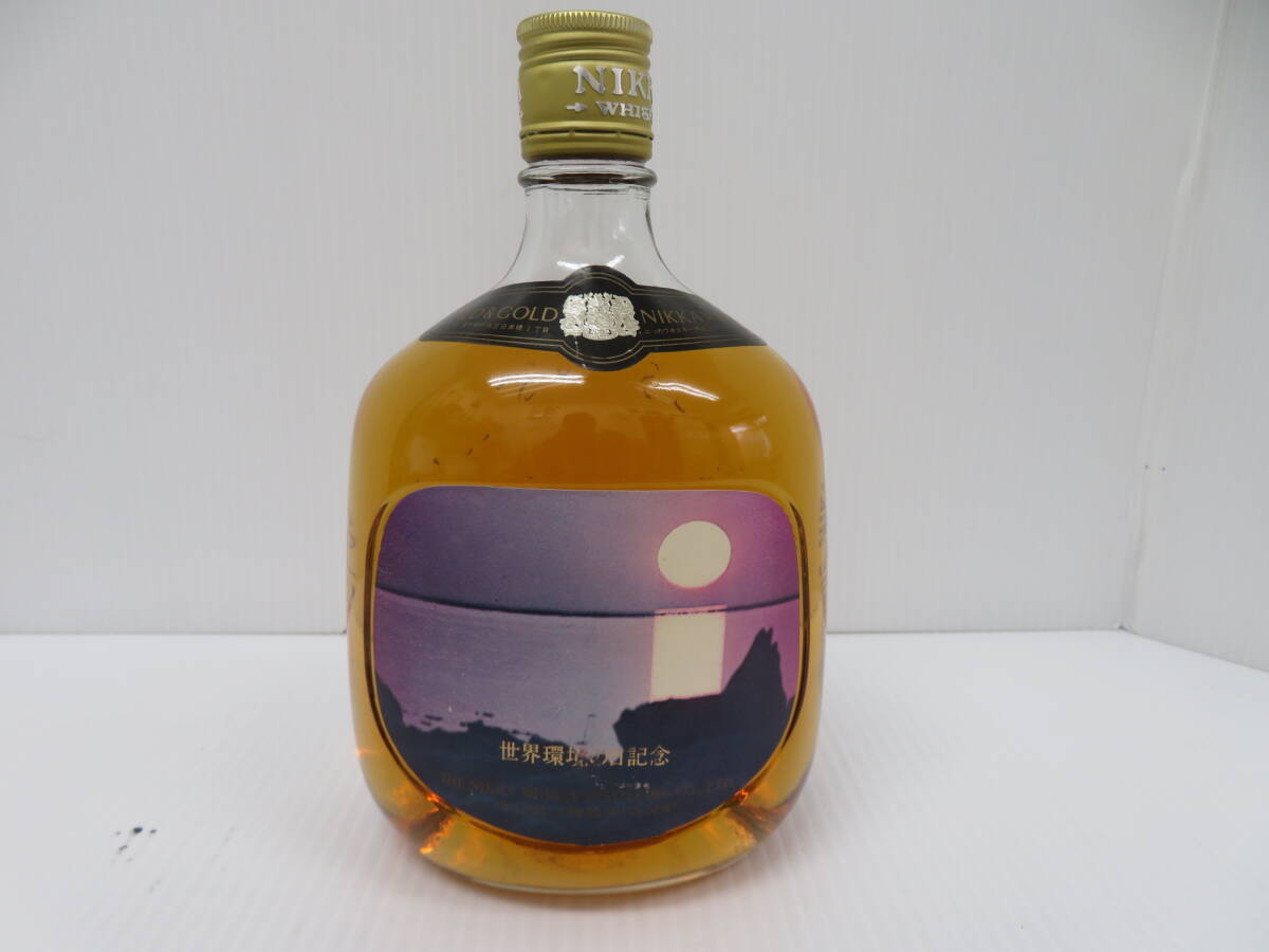 希少　古酒　ニッカウヰスキー　Gold ＆ Gold　ウイスキー特級　世界環境の日記念　従価　未開栓　760ｍｌ　43％　Nikka　ゴールド　　176