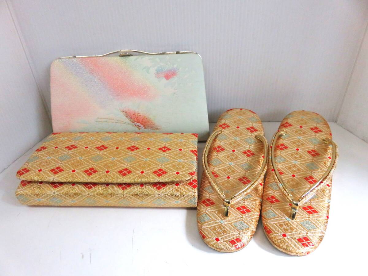 和装小物　草履　バッグ　セット　バッグ2点　草履23cm　訪問着　卒業式　結婚式　
