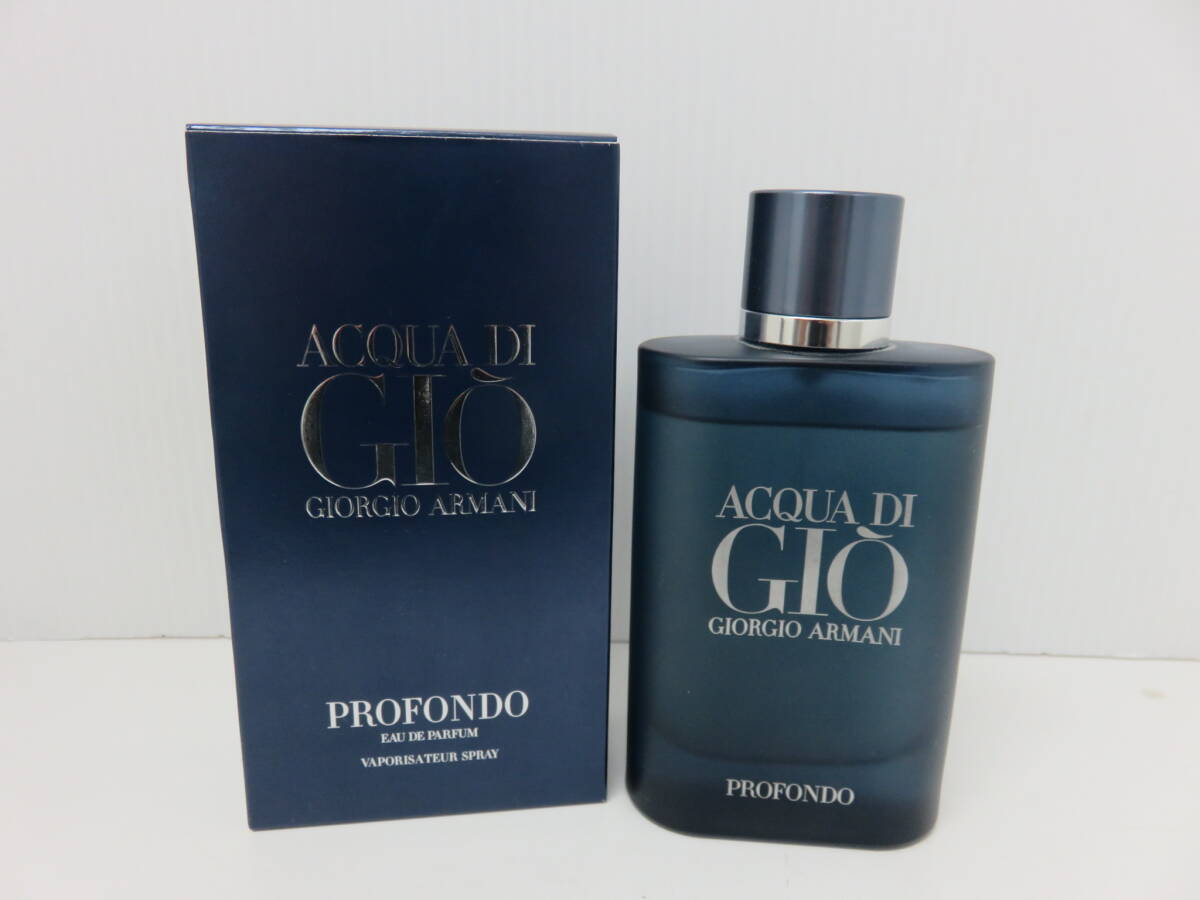 Giorgio Armani　ジョルジオ アルマーニ　アクア ディ ジオ プールオム プロフォンド　EDP　125ml　香水　フレグランス　残量8割　箱付