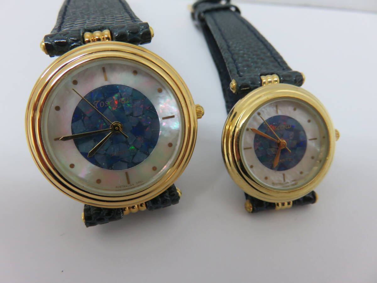 TOSCOW　トスコウ　ペアウォッチ　腕時計　クォーツ　動作未確認　オーストラリア　レザーベルト