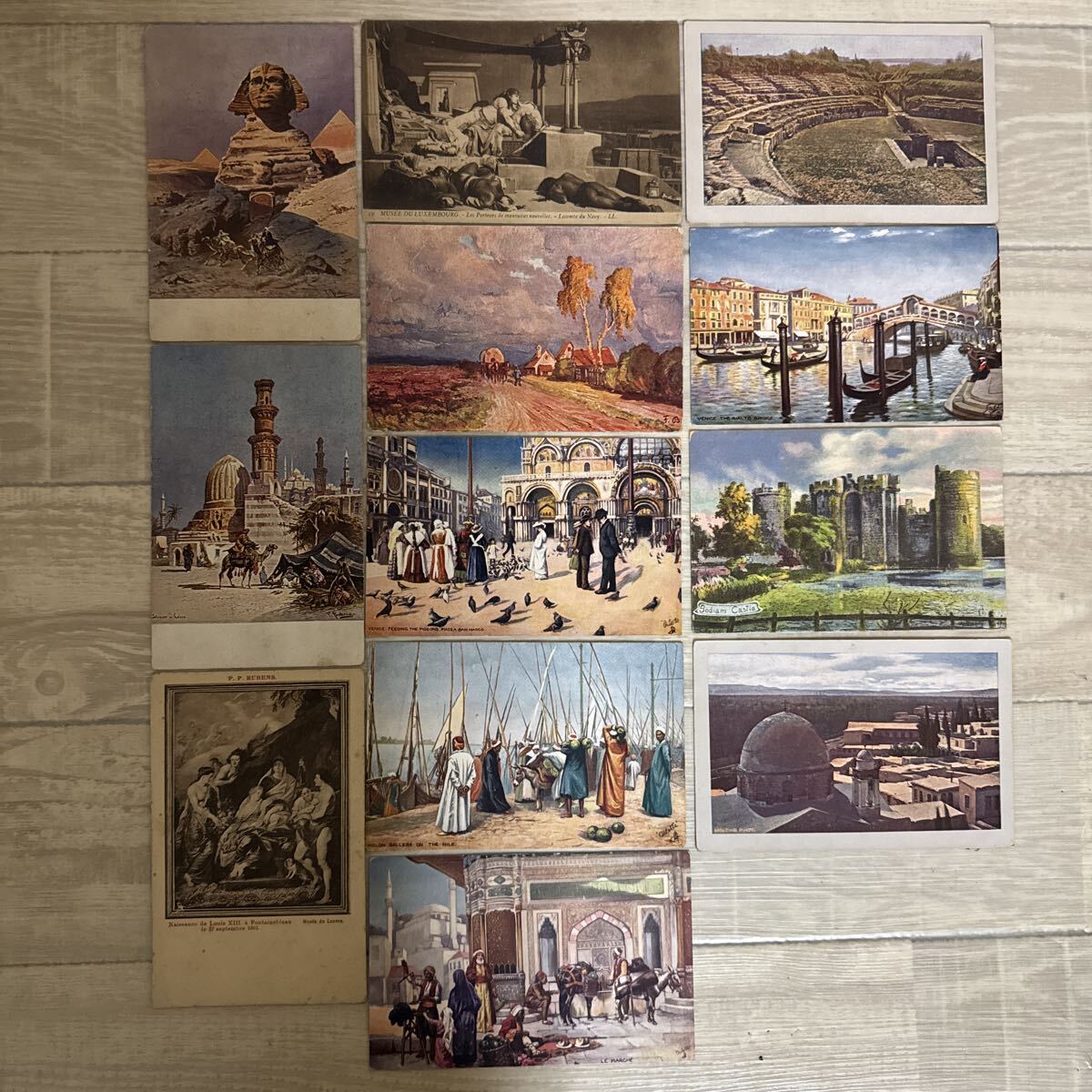 絵葉書　エジプト　中東　フランス　等　風景　人物　当時物　12枚まとめ売り