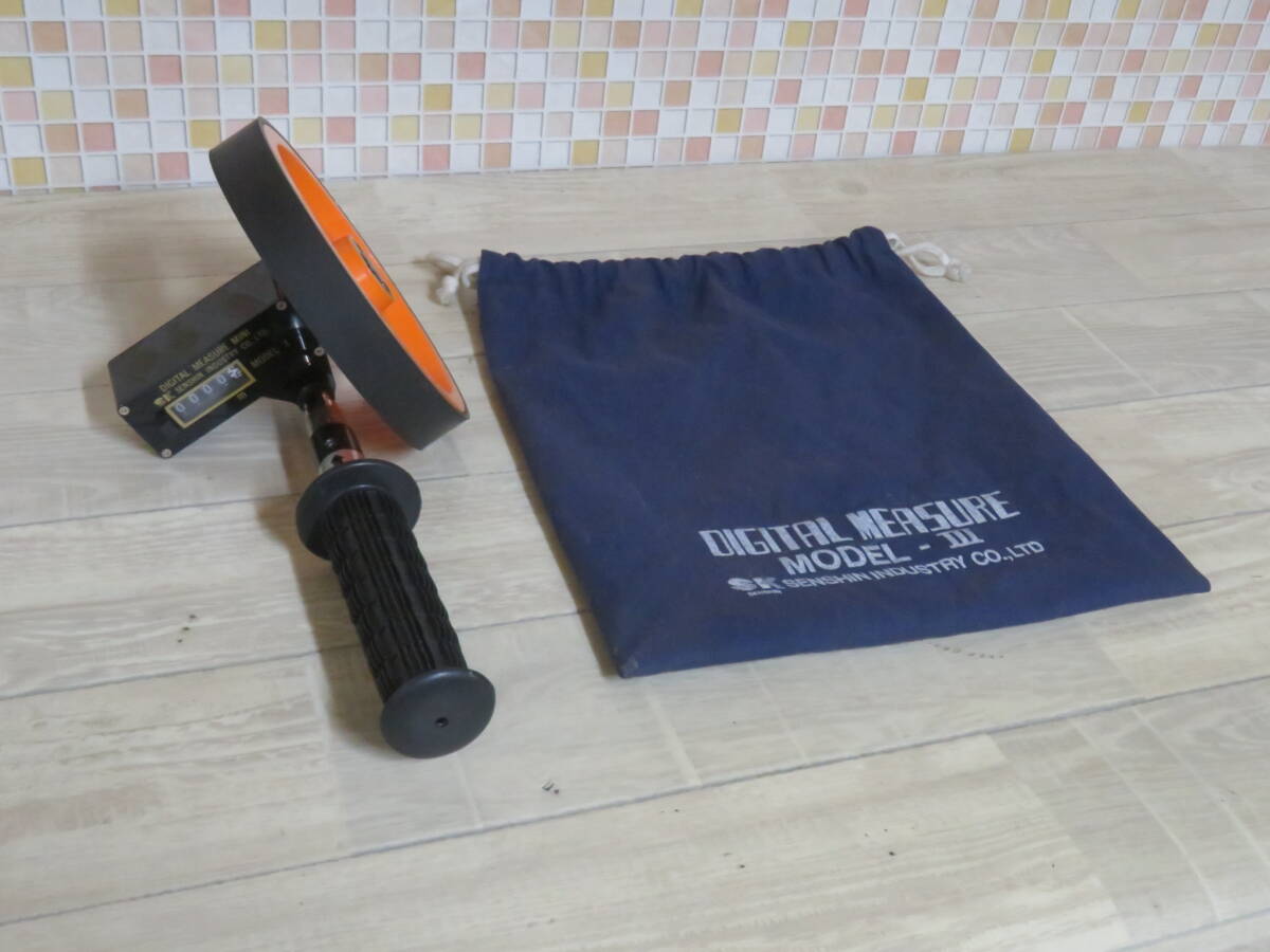 美品! DIGITAL MEASURE MINI SENSHIN MODEL3 宣真工業 ロードメジャー 距離測定器 距離計 アナログカウンター ウォーキングメジャー 