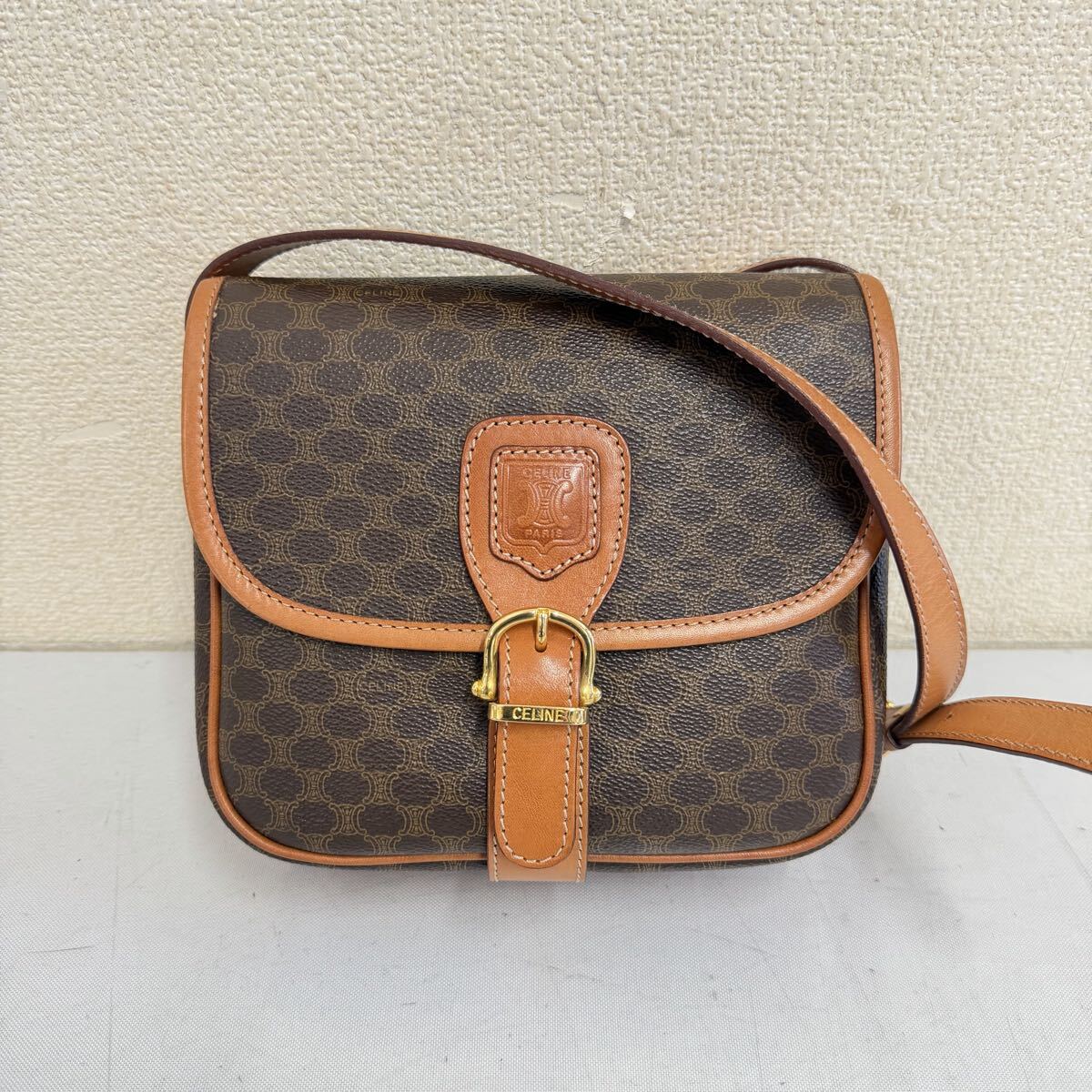 ■23 CELINE セリーヌ ショルダーバッグ マカダム柄 レディース