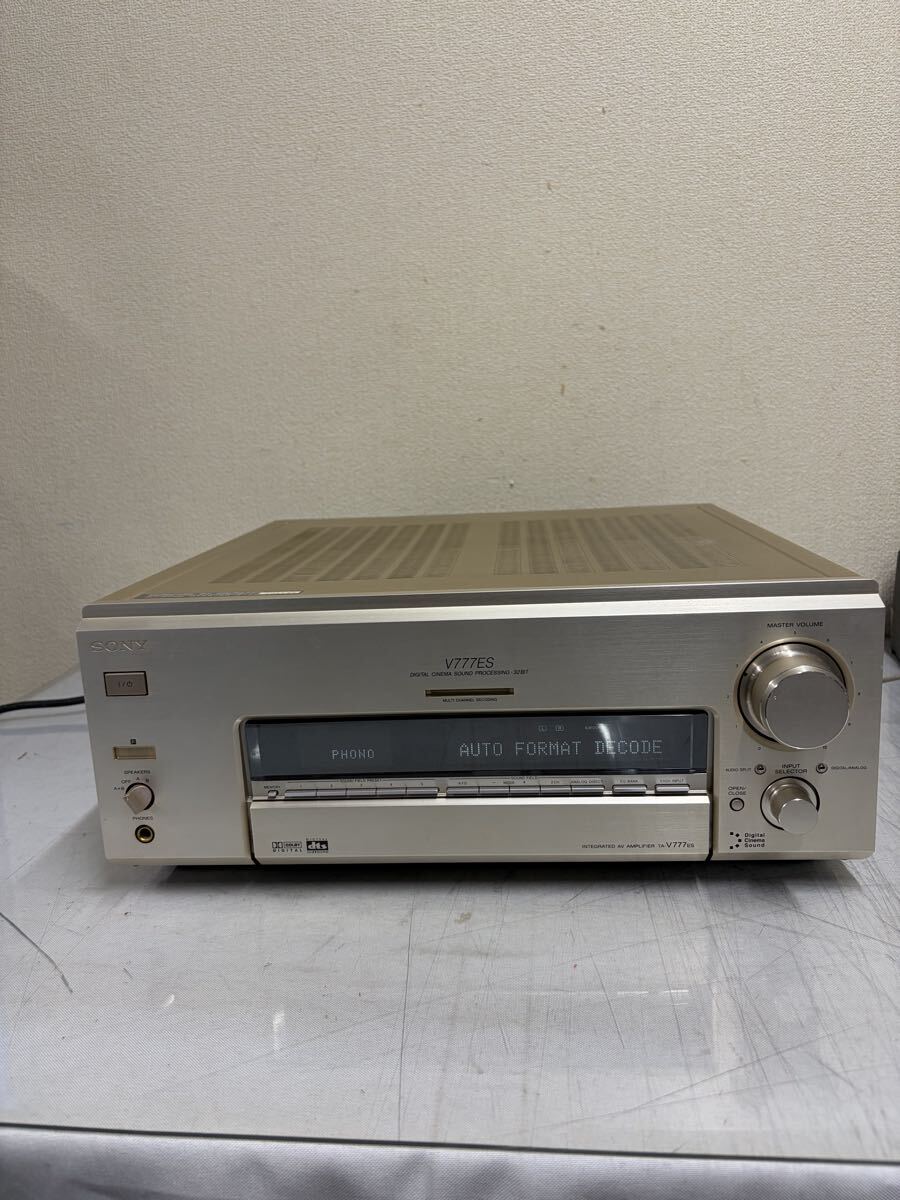 $ 14 AVアンプ SONY ソニー TA-V777ES 通電のみ確認済み