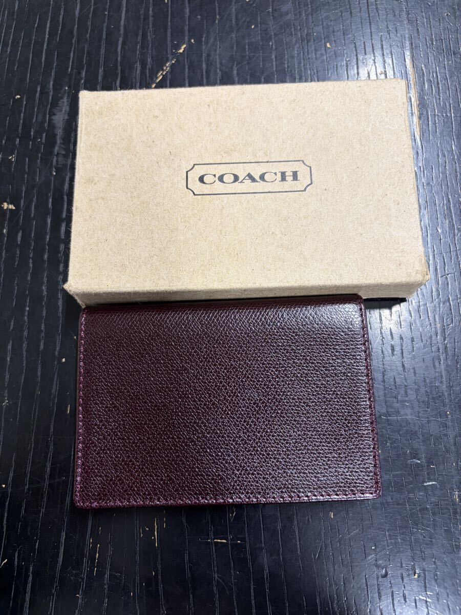 $ 29 COACH コーチ カードケース レザー パスケース 名刺入れ ブラウン