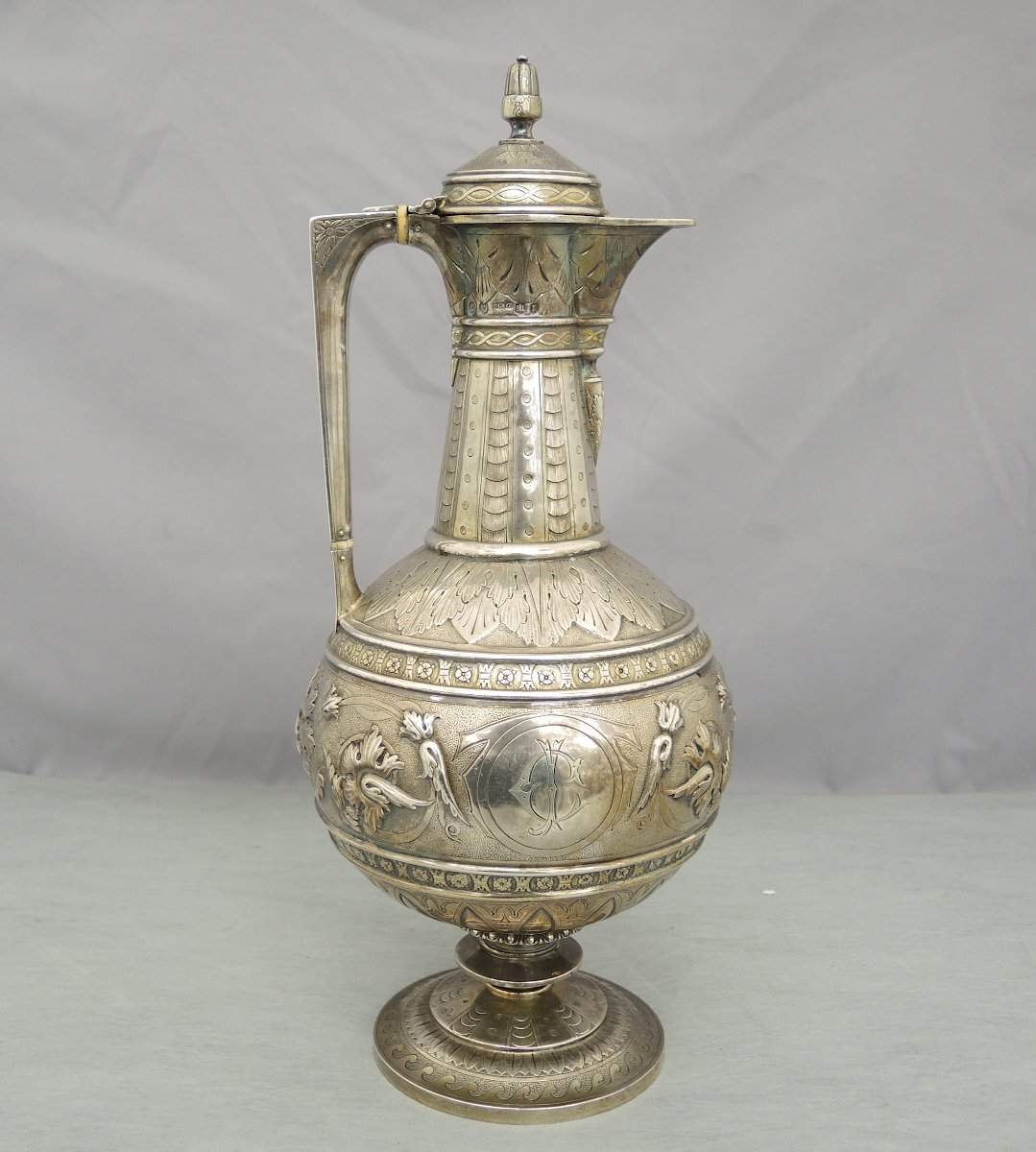 Mackay Cunningham & Co Teapot 35cm 849g 1880 Sterling Silver スコットランド エディンバラ 銀925 Edinburgh アンティーク ポット