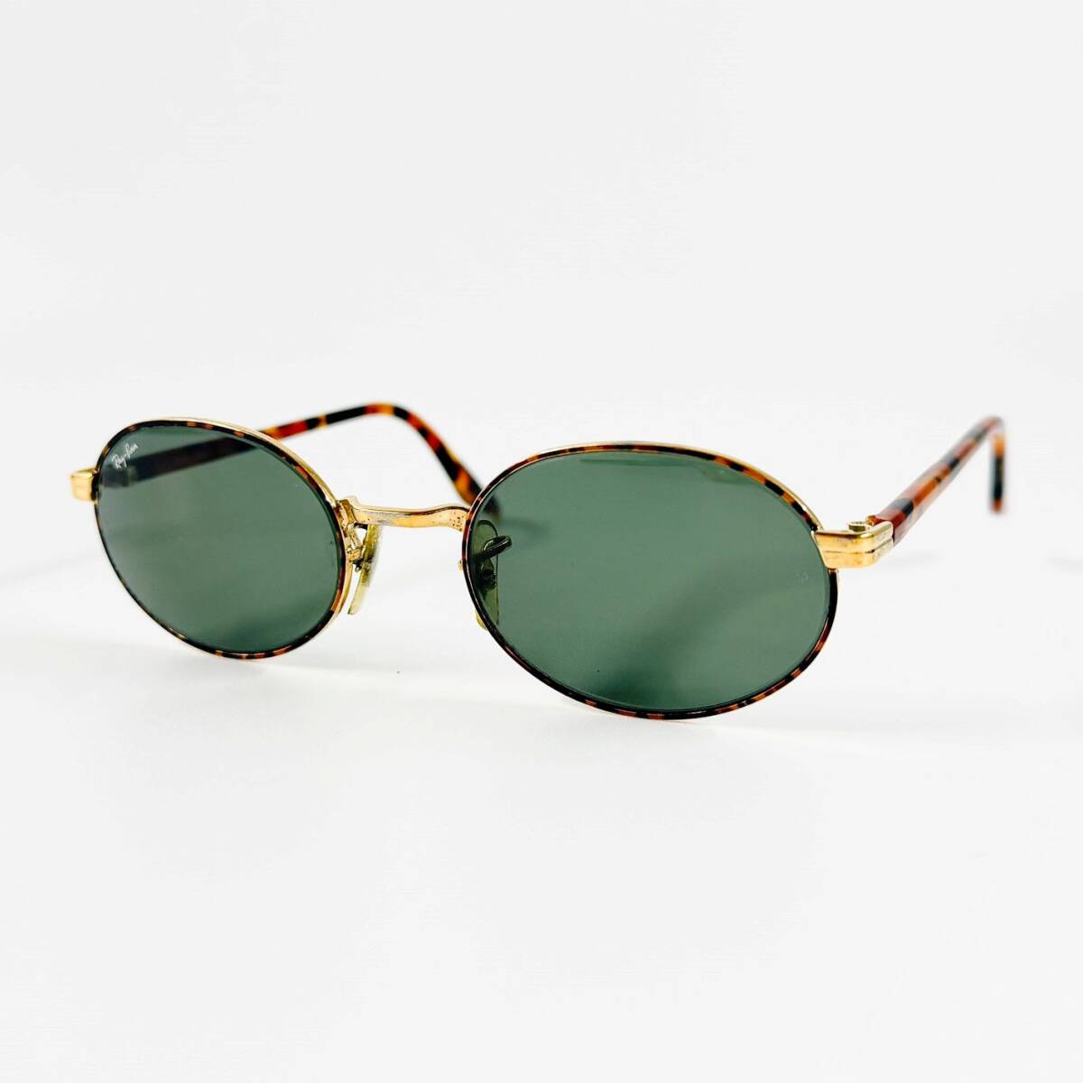 【15002Q】B&L社製 RayBan レイバン 90年代 USA W2188 YYSA オーバル サングラス メタル×べっ甲フレーム 男女兼用 アイウェア 現状品