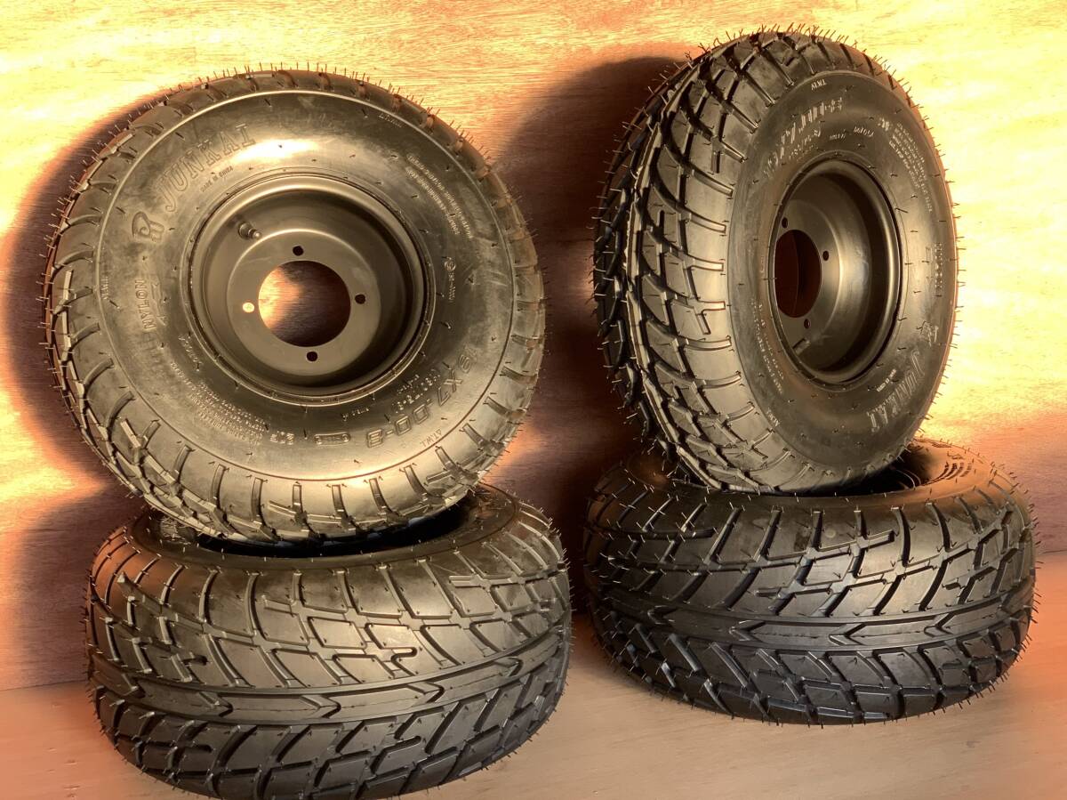  四輪 バギー用ＰＣＤ110　8インチチューブレスタイヤ　前後4本セット　e242