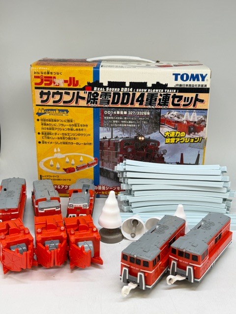 S8045■ TOMY プラレール サウンド 除雪 DD14 重連セット DD14+DE10 特雪セット ディーゼル 機関車 レール トミー 327/332 333/1700号機