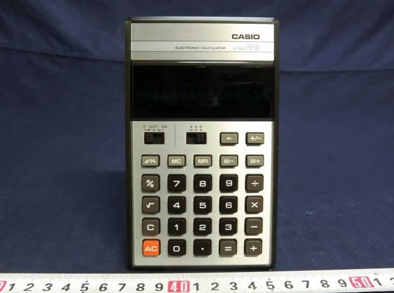 L1455 CASIO H-2 電卓　計算機　蛍光管式