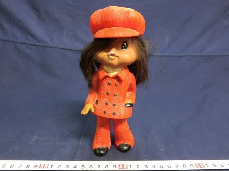 L1522 水森亜土 日本製 JAPAN 人形 ドール ソフビ 当時物 ジャンク品 昭和レトロ