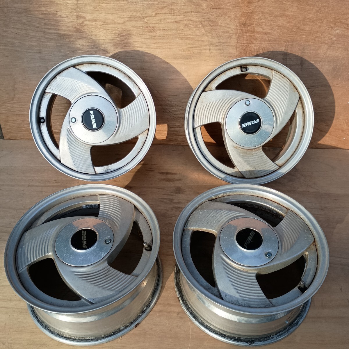 Prime プライム 15インチ 5H 5穴 7J オフセット35 36 pcd 100 114.3 110 made in USA 平成レトロ ローライダー 当時物 旧車 USDM 深リム