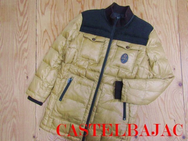★カステルバジャック CASTELBAJAC★メンズ ツイードウールヨーク キルティングダウンジャケット★R80301037B