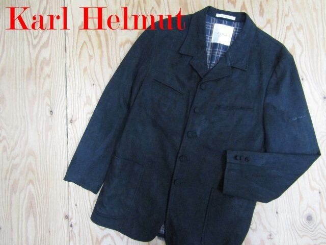 ★カールヘルム Karl Helmut★メンズ ロゴ刺繍入り 起毛ステンカラージャケット★R80301024B