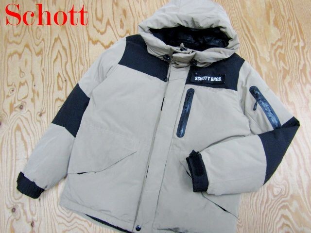 ★Schott ショット★メンズ 3182011 2トーン シュノーケル ダウンパーカー★R80308061A