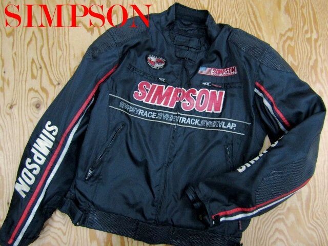 ★シンプソン SIMPSON★メンズ フルデコデザイン ナイロンライディングジャケット★R80308057A
