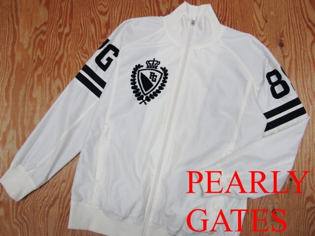 ★パーリーゲイツ PEARLY GATES★メンズ 薄手軽量 ジップジャケット ロゴプリント入り★R80322018A