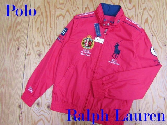 ★ラルフローレン RalphLauren★メンズ ビッグポニー ナイロンジップジャケット レッド★R80322015B