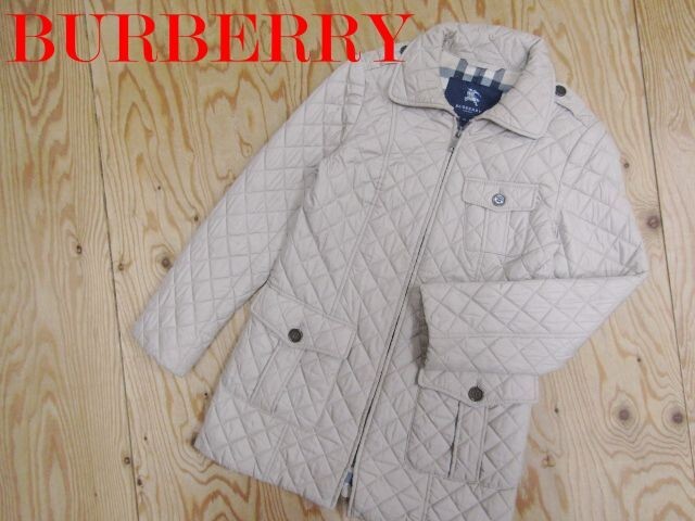 ★バーバリー Burberry★レディース キルティングジャケット 裏ノバチェック ベージュ★R80322012B