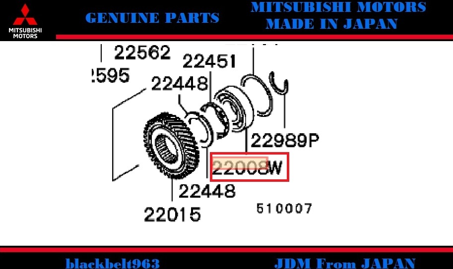■三菱純正■Lancer EvoV/Ⅵランサー エボ5 RS(98M)/エボ6 CP9A M/T インプット シャフトベアリング MD747744