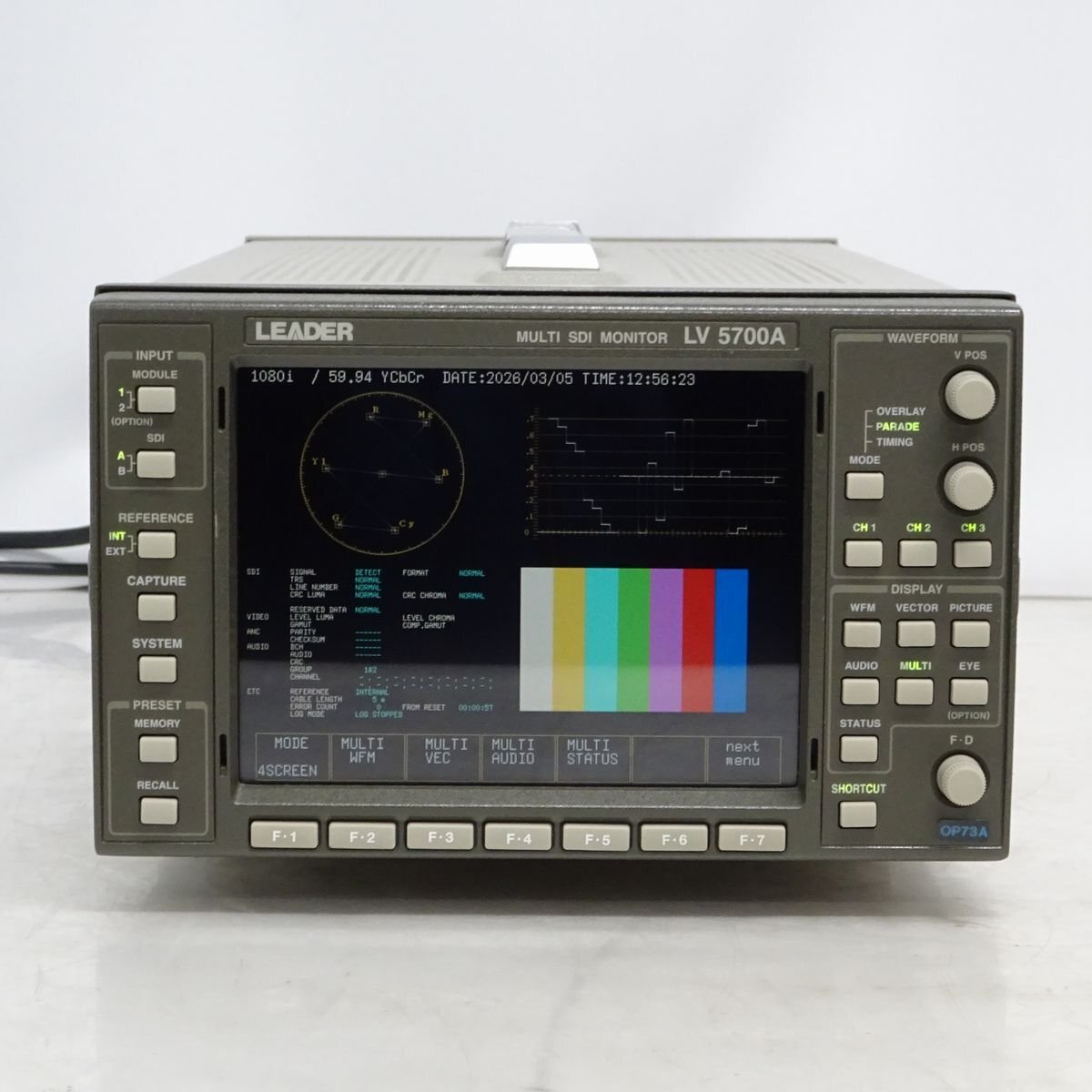 LEADER LV5700A マルチSDIモニター（HD-SDI/V8.8) コンポジットオプション有り【中古/動作品】#407700