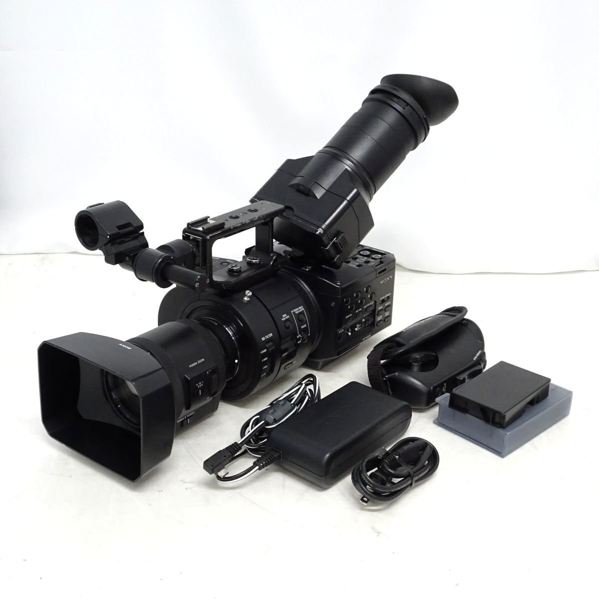 SONY NEX-FS700RH NXCAMカムコーダー（11倍電動ズームレンズ付き/Hour 173×10時間/撮影OK）【中古/動作品】#442948-49