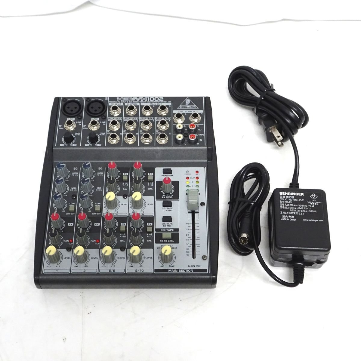 BEHRINGER XENYX 1002 10ch コンパクト アナログミキサー（2モノ+8ステレオ）【中古/動作品】#416830