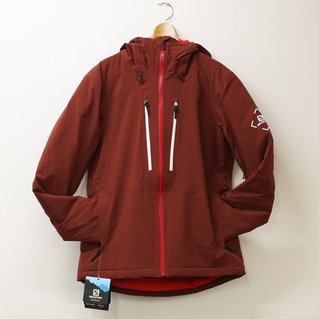 【タグ付・未使用品】 Salomon スキー スノーボード ジャケット メンズ Mサイズ LC1399000 ブラウン系 ハイランド（西）※発送元：北海道