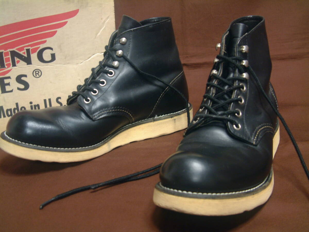 1998年生産 8165 7 1/2D 旧刺製羽タグ 8165 Red Wing Shoes Irish Setter Boot Made in USA 1998 プレーントゥ