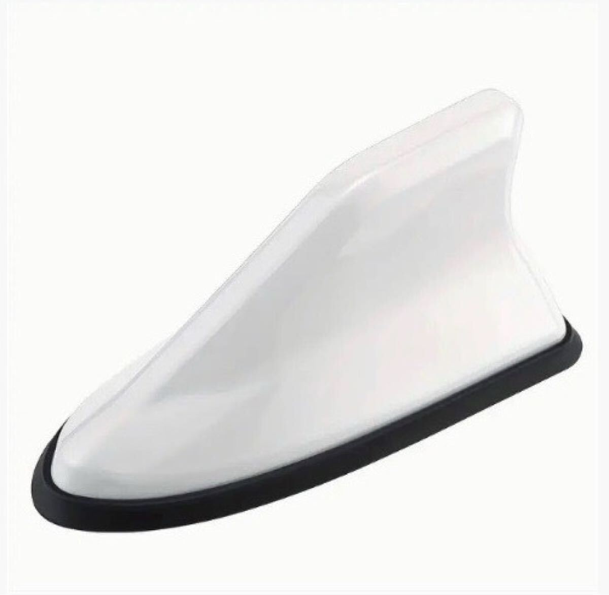 【ホワイト・ゴム付】汎用 ドルフィンアンテナ シャークアンテナ ブースター内蔵