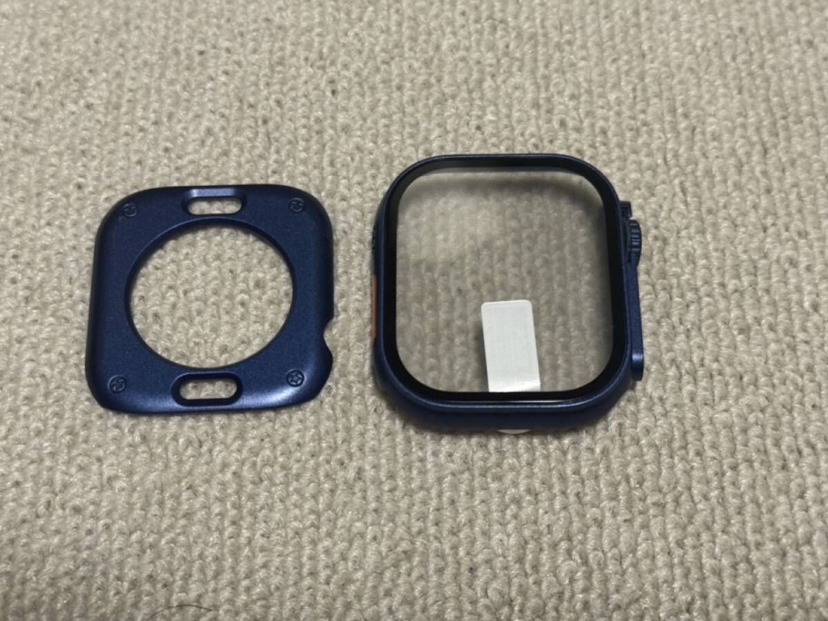 【46mm・ブルー】AppleWatch カバー アップルウォッチ ケース 