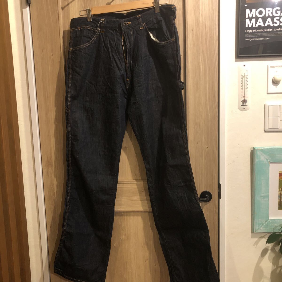 シルバーアンドゴールド デニムパンツ デッドストック大阪で老舗セレクトショップオリジナルデニムパンツペインターパンツ
